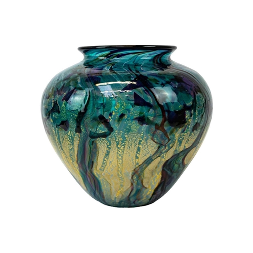 461 - A Jonathan Harris Ironbridge studio glass bowl, Monsoon, Signed and dated 2007, height 17.5cm, toget... 