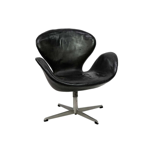 464 - Arne Jacobsen (1902-1971) Swan chair. Height 81cm width 75cm depth 62cm. Bought in Heals Truro by Jo... 