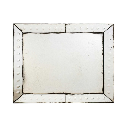 473 - A Venetian style bubble mirror. 121cm x 90cm. Cracks to border panels.