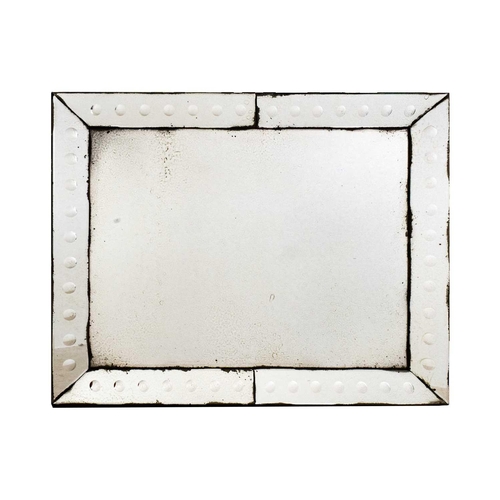 491 - A Venetian style bubble mirror. 121cm x 91cm.