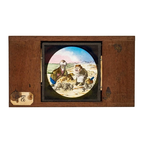 5 - Magic Lantern Slides, Hand painted. Alice's Adventures in Wonderland & Through the Looking Glass. Af... 