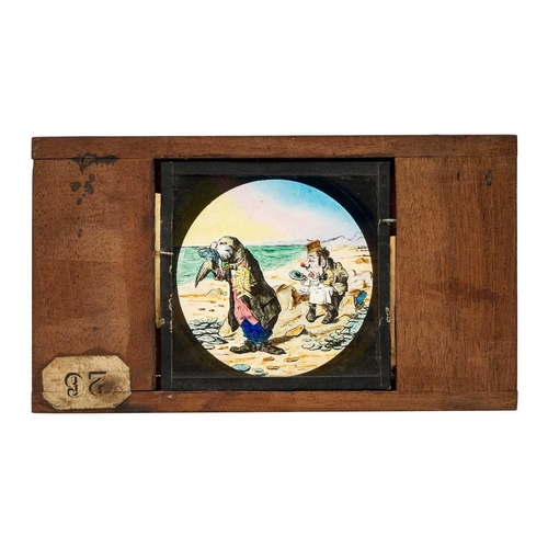 5 - Magic Lantern Slides, Hand painted. Alice's Adventures in Wonderland & Through the Looking Glass. Af... 