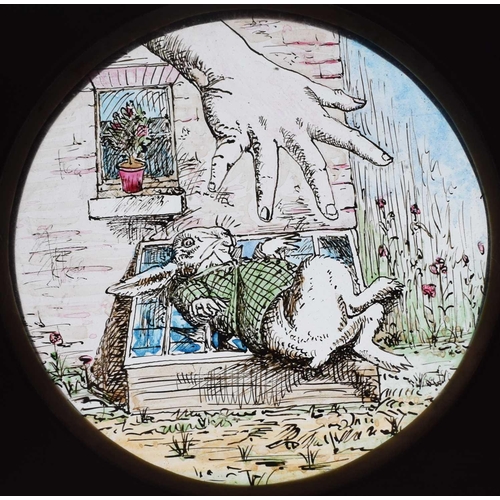 5 - Magic Lantern Slides, Hand painted. Alice's Adventures in Wonderland & Through the Looking Glass. Af... 