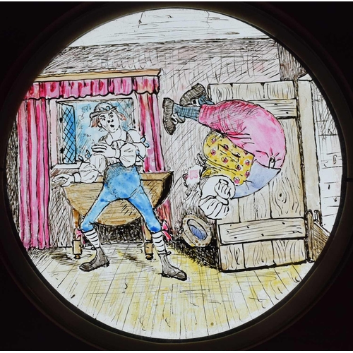 5 - Magic Lantern Slides, Hand painted. Alice's Adventures in Wonderland & Through the Looking Glass. Af... 