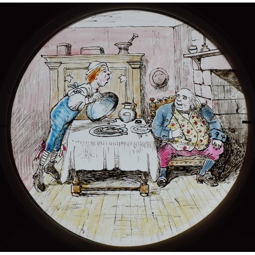 5 - Magic Lantern Slides, Hand painted. Alice's Adventures in Wonderland & Through the Looking Glass. Af... 