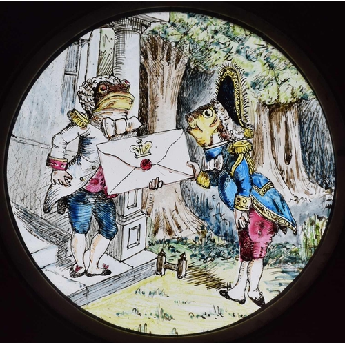 5 - Magic Lantern Slides, Hand painted. Alice's Adventures in Wonderland & Through the Looking Glass. Af... 