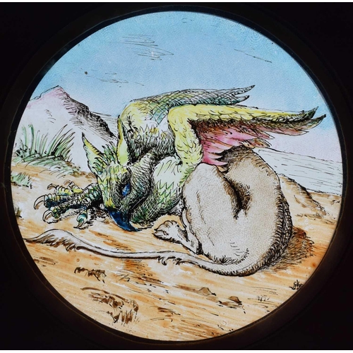 5 - Magic Lantern Slides, Hand painted. Alice's Adventures in Wonderland & Through the Looking Glass. Af... 