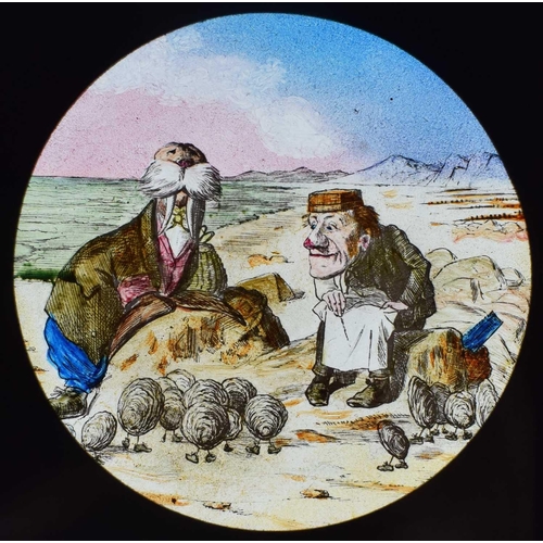 5 - Magic Lantern Slides, Hand painted. Alice's Adventures in Wonderland & Through the Looking Glass. Af... 