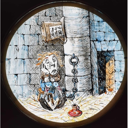 5 - Magic Lantern Slides, Hand painted. Alice's Adventures in Wonderland & Through the Looking Glass. Af... 