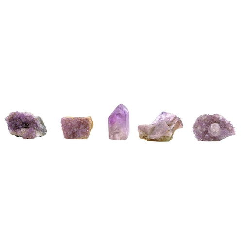 50 - A collection of rough minerals. To include amethyst, clear quartz, quartz clusters, agate, pyrite, e... 