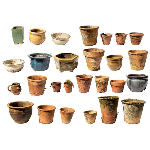 529 - A selection of plant pots. To include terracotta examples.