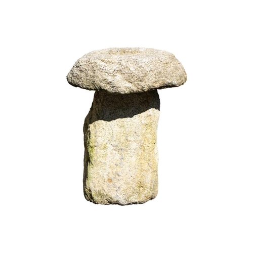 535 - A Cornish granite staddle stone. Height 65cm.