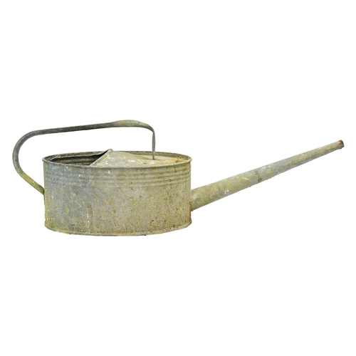 547 - A two gallon galvanised watering can. Together with four others (5). The watering cans are currently... 