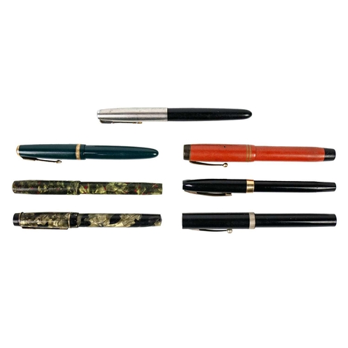 57 - A Waterman's fountain pen. Together with a Summit 14ct, two Sheaffer pens, two Parker Duofolds and a... 