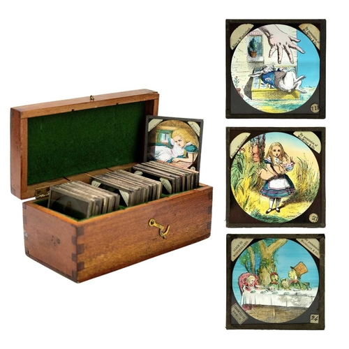 6 - Magic lantern slides, Alice in Wonderland A complete set of 42 illustrations by Tenniel, of Lewis Ca... 