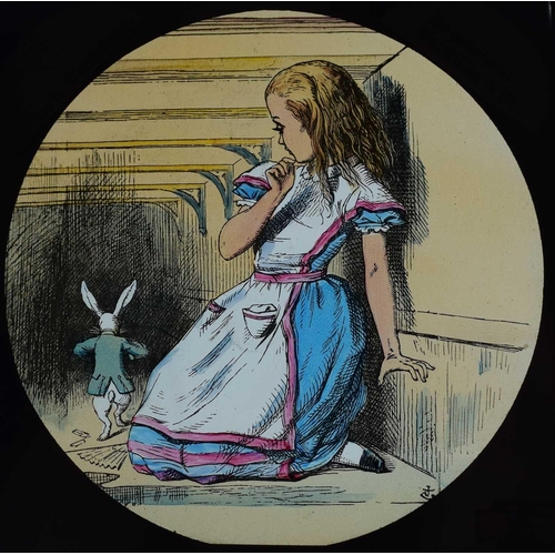 6 - Magic lantern slides, Alice in Wonderland A complete set of 42 illustrations by Tenniel, of Lewis Ca... 