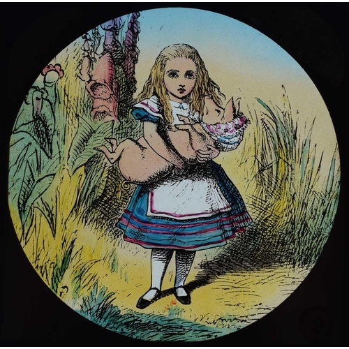 6 - Magic lantern slides, Alice in Wonderland A complete set of 42 illustrations by Tenniel, of Lewis Ca... 