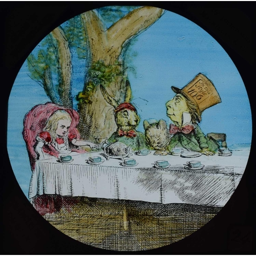 6 - Magic lantern slides, Alice in Wonderland A complete set of 42 illustrations by Tenniel, of Lewis Ca... 