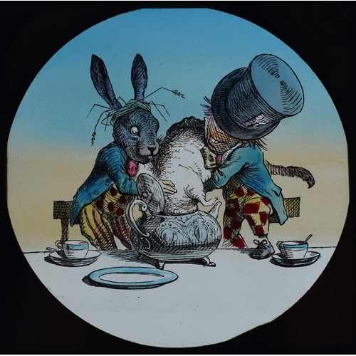 6 - Magic lantern slides, Alice in Wonderland A complete set of 42 illustrations by Tenniel, of Lewis Ca... 