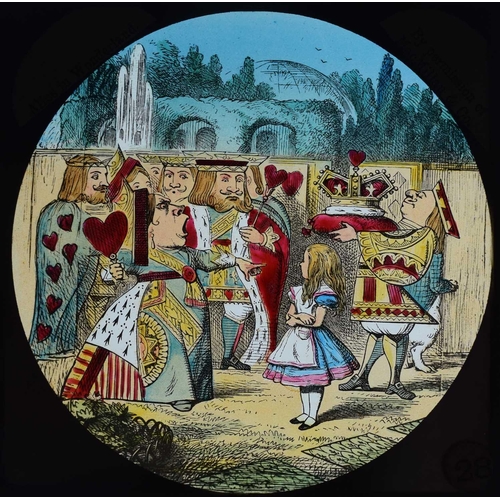 6 - Magic lantern slides, Alice in Wonderland A complete set of 42 illustrations by Tenniel, of Lewis Ca... 