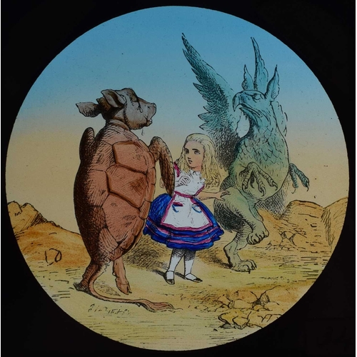 6 - Magic lantern slides, Alice in Wonderland A complete set of 42 illustrations by Tenniel, of Lewis Ca... 