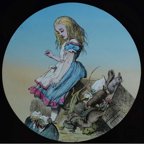 6 - Magic lantern slides, Alice in Wonderland A complete set of 42 illustrations by Tenniel, of Lewis Ca... 