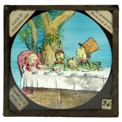 6 - Magic lantern slides, Alice in Wonderland A complete set of 42 illustrations by Tenniel, of Lewis Ca... 