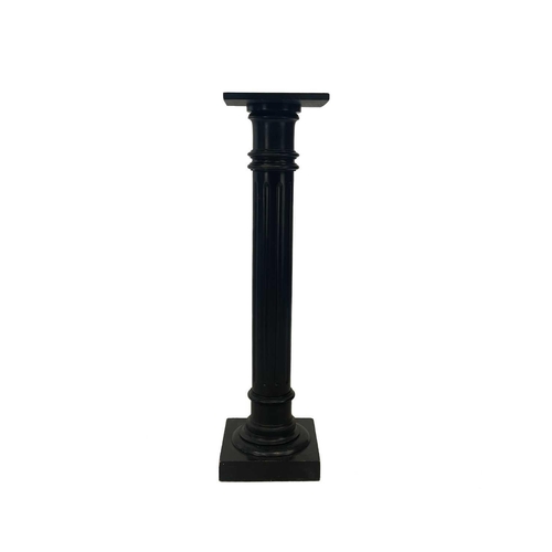 623 - An Edwardian ebonised pillar or torchere. With fluted column, height 106cm, together with a tripod w... 