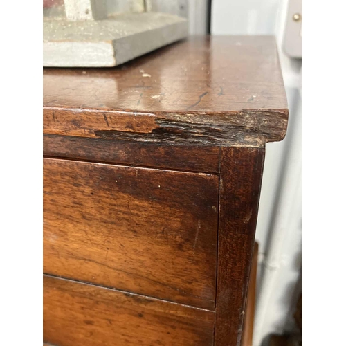 625 - A 19th century mahogany table or collector's cabinet. Fitted with eight drawers with turned handles,... 