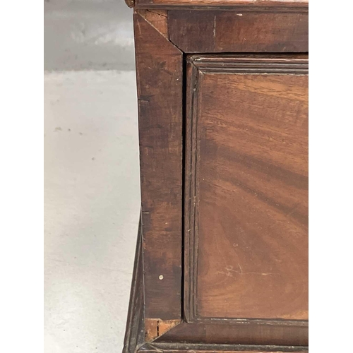 662 - A George III mahogany side cabinet/low press. Fitted with a pull-out slide above three drawers, all ... 