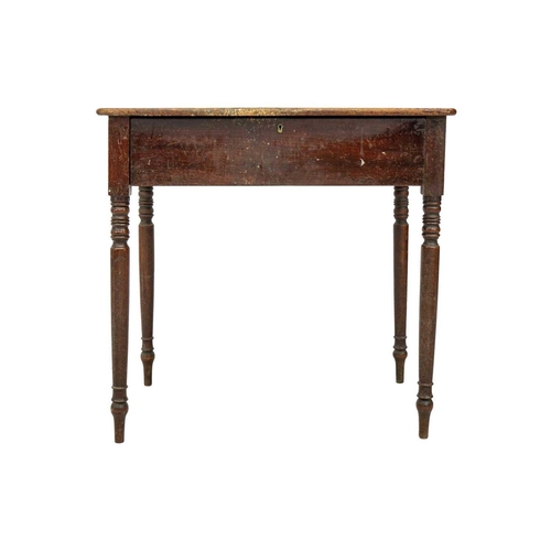 667 - A Victorian mahogany side table. With a single drawer on turned supports Height 74cm together with a... 