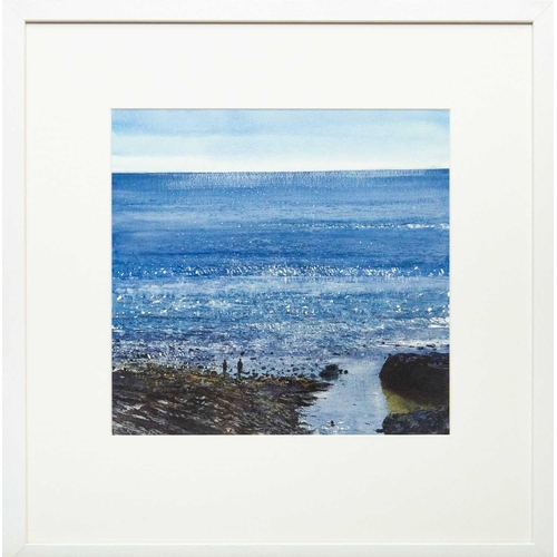 1 - Kurt JACKSON (1961) Low Tide, Cape Cornwall (1997) Mixed media on card, signed and dated '97, 27 x 2... 