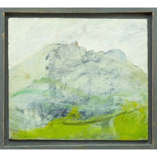 124 - Jeremy LE GRICE (1936-2012) Mont St Victoire aux homage á Cézanne, 1993 Oil on board, signed and ins... 