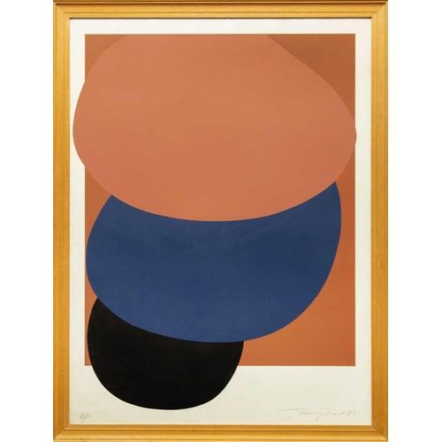 13 - Sir Terry FROST (1915-2003) Brown, Blue And Black Descending (Kemp 78), 1981 Screenprint, artist's p... 