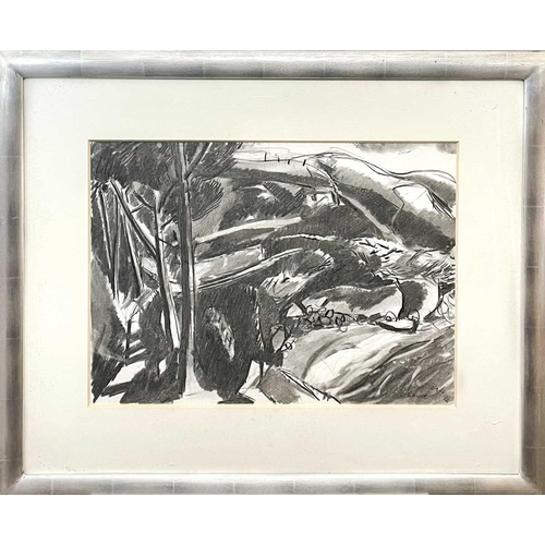 143 - Clive BLACKMORE (1940) Moody Landscape Charcoal Signed and dated 29th April, '96 40.5cm x 55cm, 68cm... 