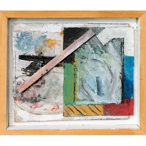 196 - Michael FINN (1921-2002) Painter's Pocket Mixed media, initialled, 28 x 34cm, 35 x 41cm framed. Purc... 