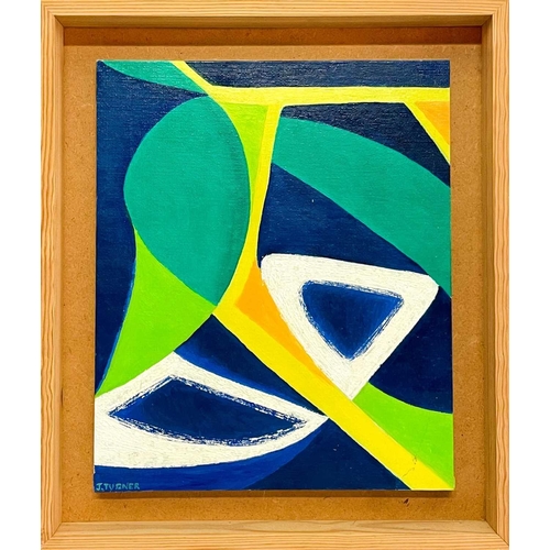 202 - Joyce TURNER (1920-2020) Abstract Oil on board, signed, 30 x 25cm, 37 x 33cm framed.