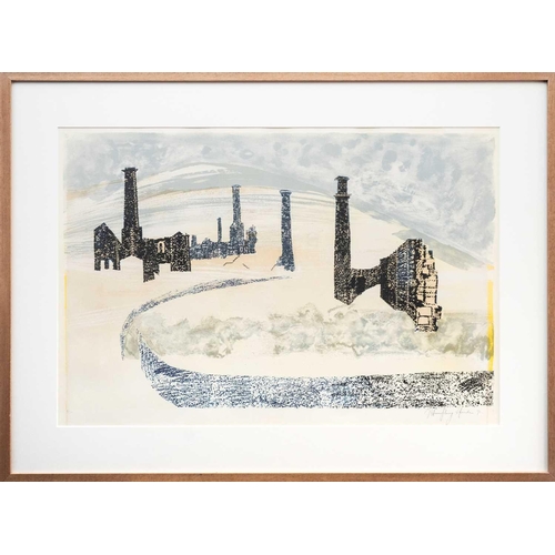 209 - John Humphrey SPENDER (1910-2005) Cornish Tin Mines, 1971 Lithograph, signed and numbered 5/70, 37.6... 