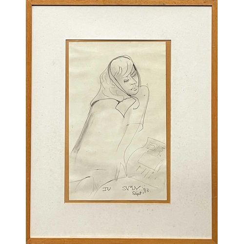 258 - Sven BERLIN (1911-1999) Julia, 1992 Graphite on paper, signed and titled, dated '92, artist's label ... 