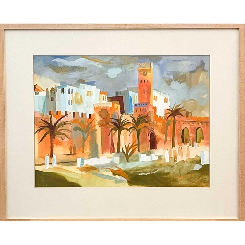 268 - Richard TUFF (1965) From Outside The City Walls Gouache on paper, signed, 36 x 48cm, 56 x 67.5cm fra... 