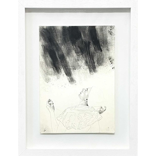 278 - Pippa YOUNG (XX-XXI) Embracing The Torrent Mixed media on paper Signed and titled to verso with Corn... 