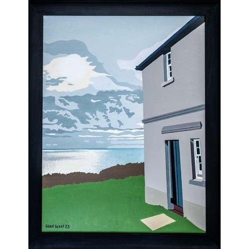 284 - Sean SCOTT (1990) Rambler's Retreat, nr Cudden Point Acrylic on board, signed and dated '23, titled ... 