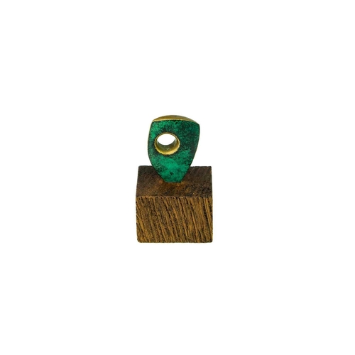 301 - Chris BUCK (1956) Maquette Bronze on wooden base, 3.5cm tall, 6.5cm including the base. Given to ven... 