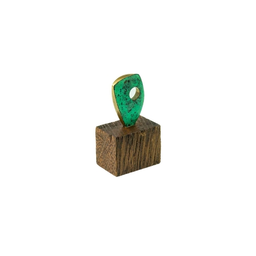 301 - Chris BUCK (1956) Maquette Bronze on wooden base, 3.5cm tall, 6.5cm including the base. Given to ven... 