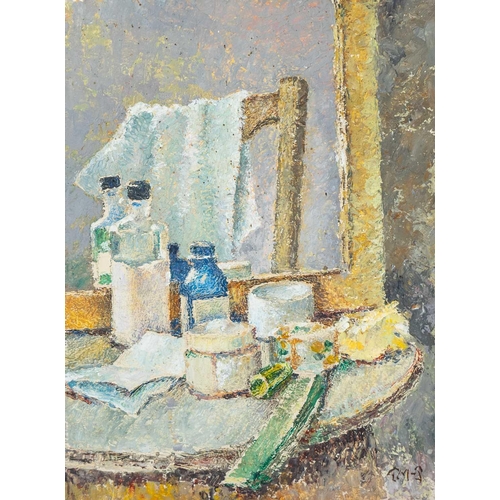 302 - George MANNING-SANDERS (1881-1953) Still Life Oil on board, initialled, 40.5 x 30.5cm. Together with... 