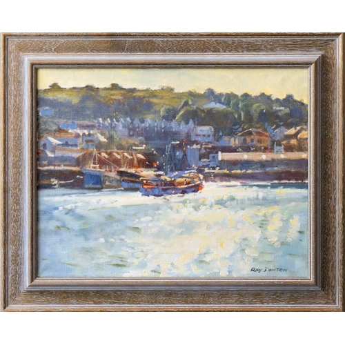 331 - Ray DENTON (1939) Returning to Port, Newlyn Oil on canvas, signed, 34 x 44.5cm, 47 x 57.5cm framed T... 