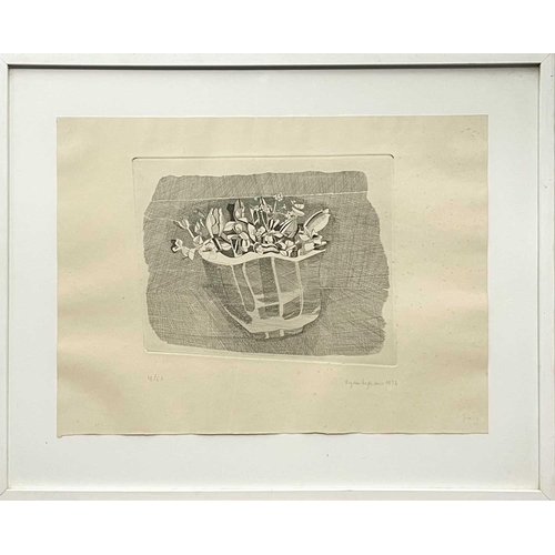 366 - Bryan INGHAM (1936-1997) Flower Bowl (1972) Etching, signed and dated 1972, numbered 18/50, plate si... 