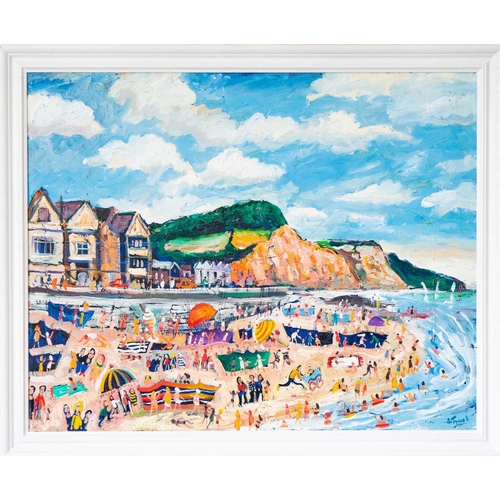 371 - Simeon STAFFORD (1956) Sidmouth, Devon Oil on canvas, signed, signed and inscribed to verso, 60 x 75... 