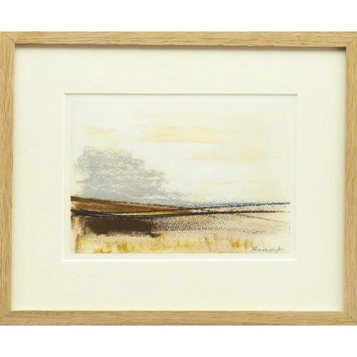 380 - Margo MAECKELBERGHE (1932-2014) Landscape Mixed media on paper, signed, inscribed to verso, 13 x 18 ... 