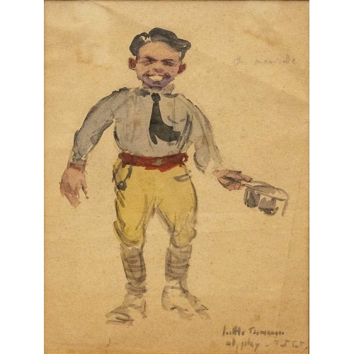 383 - Alethea GARSTIN (1894-1978) Two Watercolours  Boy in Uniform, watercolour with inscription, gallery ... 